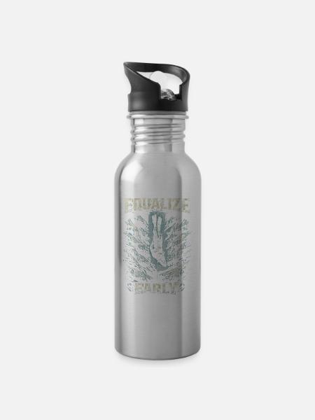 Apnoetauchen Freitauchen Equalize Early - Trinkflasche mit integriertem Trinkhalm - Lightsilver