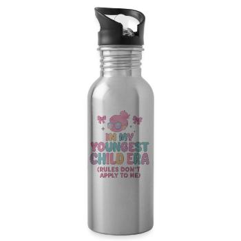 Dans l’humour de l’ère de My Younger Child et de la famille des filles - Gourde avec paille intégrée - argent clair - Droite