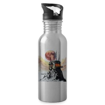 Outpost One Moonrise Station - Water bottle with straw - silver - Right
