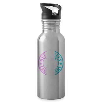 17. Geburtstag Junge Mädchen Legende Level 17 - Trinkflasche mit integriertem Trinkhalm - Lightsilver - Rechts