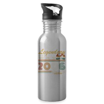 Mai 2006 Vintage-Geburtstagsgeschenk - Trinkflasche mit integriertem Trinkhalm - Lightsilver - Rechts