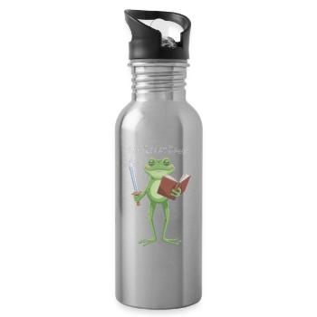 We Test at Dawn Frog Knight - Water bottle with straw - silver - Right