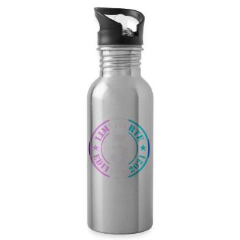 5th Birthday Young Girls - Water bottle with straw - silver - Right