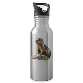 Marmottes Marmotte - Gourde avec paille intégrée - argent clair - Droite