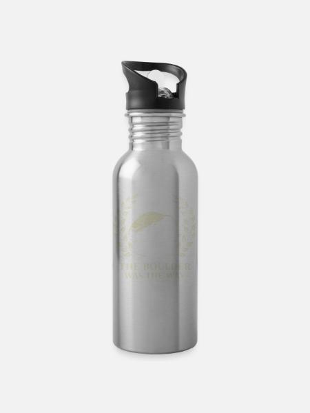 Der Felsen war der Weg - Trinkflasche mit integriertem Trinkhalm - Lightsilver