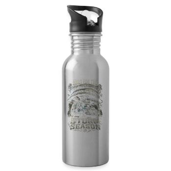 Storm Chaser Meteorologist Built For The Storm Season - Water bottle with straw - silver - Right