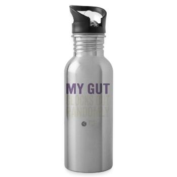 Crohn's disease, Crohn's disease, Ibd-krieger - Water bottle with straw - silver - Right