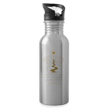 Ego-Labyrinth - Trinkflasche mit integriertem Trinkhalm - Lightsilver - Rechts