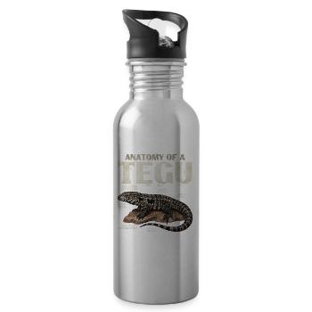 Die Anatomie eines Tegus - Trinkflasche mit integriertem Trinkhalm - Lightsilver - Rechts