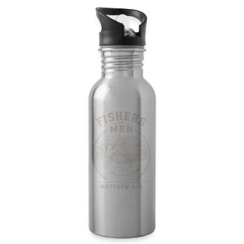 Fishers Of Men - Water bottle with straw - silver - Right
