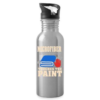 Detaileur de garage Detailing de voitures Detailer de voitures - Gourde avec paille intégrée - argent clair - Droite