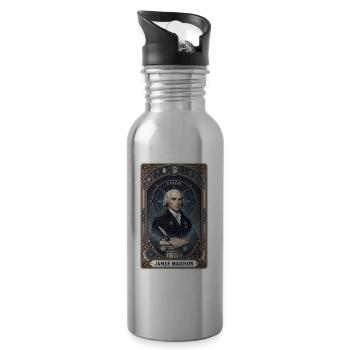 James Madison Tarot Card - Water bottle with straw - silver - Right