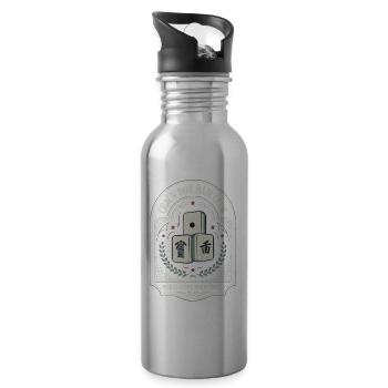 Dot Bam Club Emblem - Trinkflasche mit integriertem Trinkhalm - Lightsilver - Rechts
