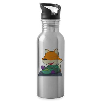 Fuchs Koch Schüssel Kochen - Trinkflasche mit integriertem Trinkhalm - Lightsilver - Rechts