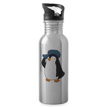 Chapeau de Pingouin - Gourde avec paille intégrée - argent clair - Droite