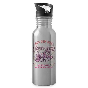 Hobby Horse Prinzessin Aus dem Weg Ich Bin EIN - Trinkflasche mit integriertem Trinkhalm - Lightsilver - Rechts