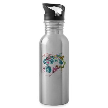 Gamepad Splash - Trinkflasche mit integriertem Trinkhalm - Lightsilver - Rechts