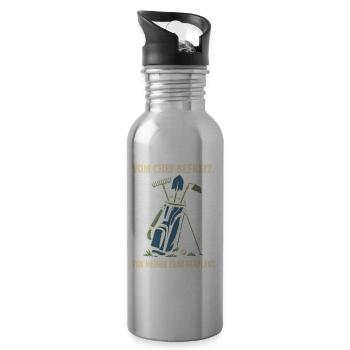 Vom Chef Befreit Von Meiner Frau Verplant Rentner - Trinkflasche mit integriertem Trinkhalm - Lightsilver - Rechts