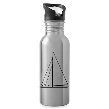 sail boat - Gourde avec paille intégrée - argent clair - Droite