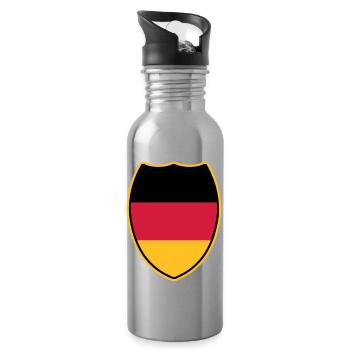 Wappen_von_Deutschland-3c - Trinkflasche mit integriertem Trinkhalm - Lightsilver - Rechts