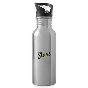 Stars - Water bottle with straw - silver - Right