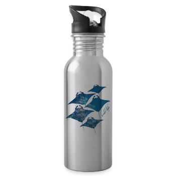 Rays Wildlife - Water bottle with straw - silver - Right