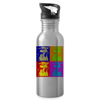 Mandalorian Pop Art - Gourde avec paille intégrée - argent clair - Droite