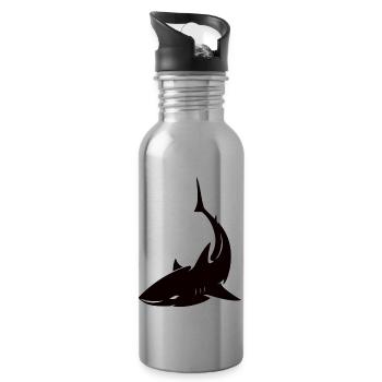 Hai Shark - Trinkflasche mit integriertem Trinkhalm - Lightsilver - Rechts