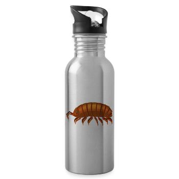 Mauerasseln - Trinkflasche mit integriertem Trinkhalm - Lightsilver - Rechts