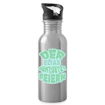 Elias Elias - Water bottle with straw - silver - Right