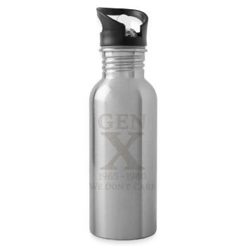 Génération X - On s’en fiche - Gourde avec paille intégrée - argent clair - Droite
