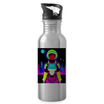 Cosmic Explorer - Trinkflasche mit integriertem Trinkhalm - Lightsilver - Rechts