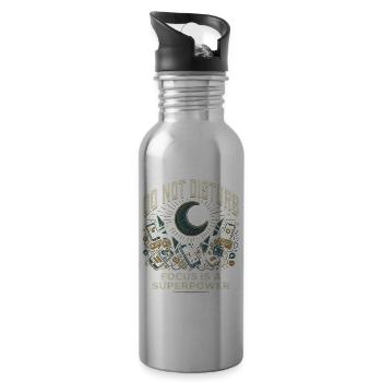 Focus Expert - Water bottle with straw - silver - Right
