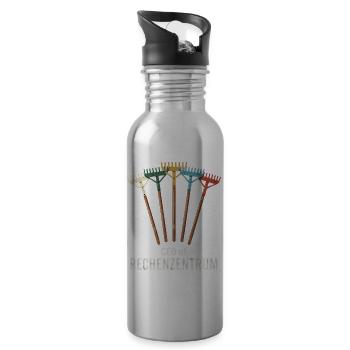Rechenzentrum Gartenarbeit Landschftsgärtner - Trinkflasche mit integriertem Trinkhalm - Lightsilver - Rechts