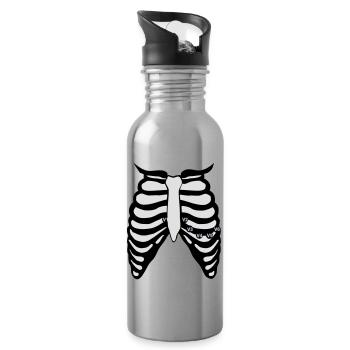 12 Kanal EKG - Trinkflasche mit integriertem Trinkhalm - Lightsilver - Rechts