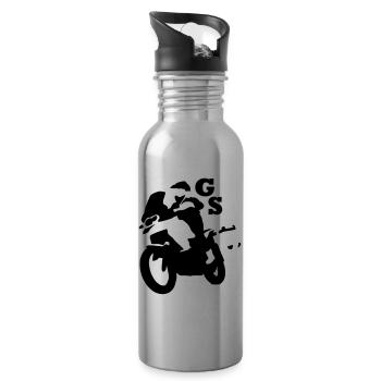 gs_einfarb - Trinkflasche mit integriertem Trinkhalm - Lightsilver - Rechts