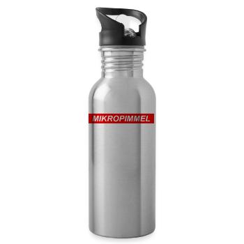Mikro Pimmel Penis Schwanz Sex Geschenk Idee - Trinkflasche mit integriertem Trinkhalm - Lightsilver - Rechts