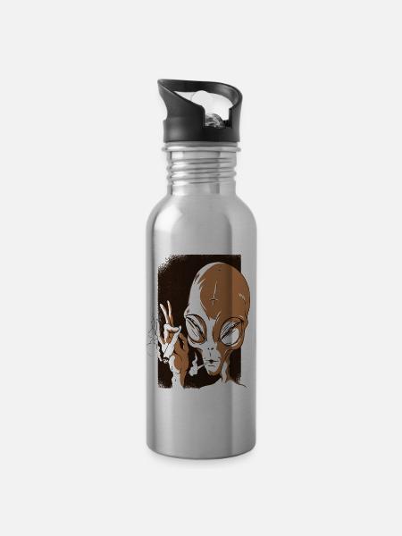 COOL ALIEN RAUCHEN - Trinkflasche mit integriertem Trinkhalm -
