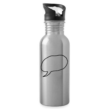 speech bubble - Water bottle with straw - silver - Right