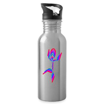 Dancer Tänzerin - Trinkflasche mit integriertem Trinkhalm - Lightsilver - Rechts
