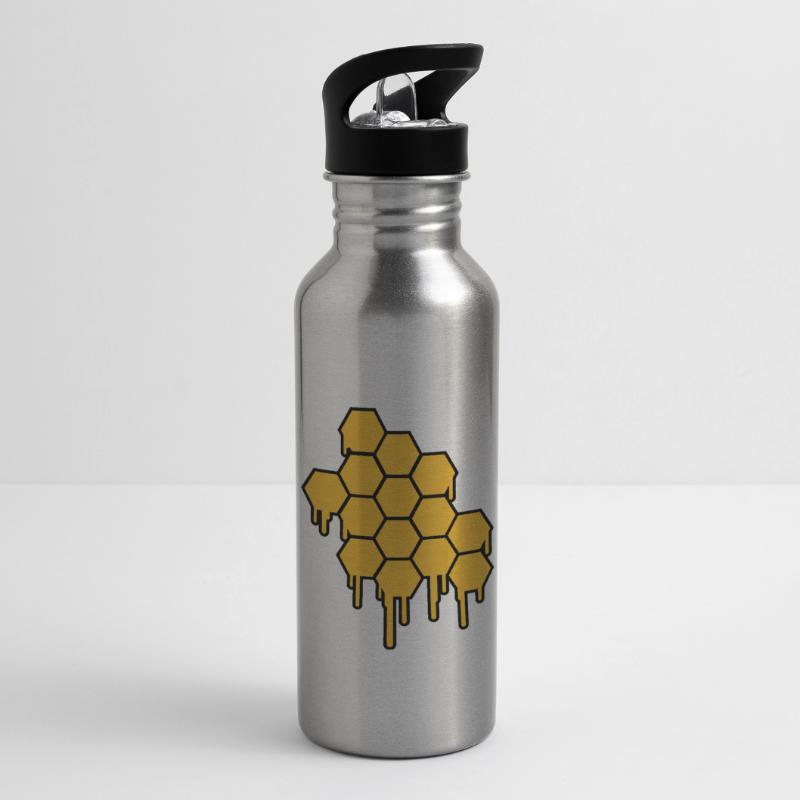 Honeycombs Pattern Water bottle with straw