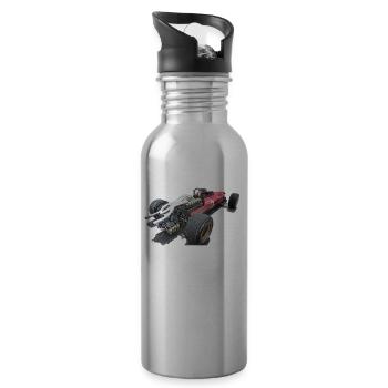 F1 - Gourde avec paille intégrée - argent clair - Droite