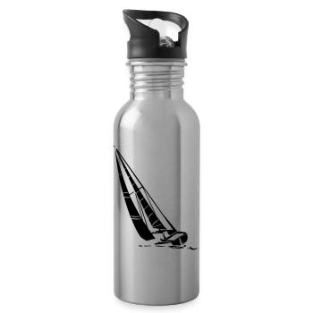 segelboot - Trinkflasche mit integriertem Trinkhalm - Lightsilver - Rechts