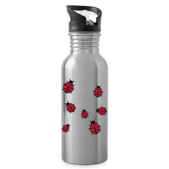 Kleiner Marienkäfer - Trinkflasche mit integriertem Trinkhalm - Lightsilver - Rechts