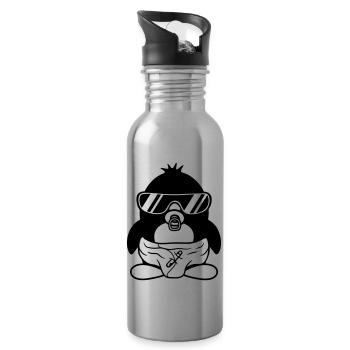 bébé pingouin enfant sucette couche culotte lunettes de soleil lu - Gourde avec paille intégrée - argent clair - Droite