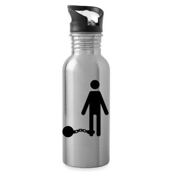 ball chains - Water bottle with straw - silver - Right