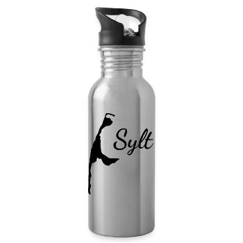 SYLT - Trinkflasche mit integriertem Trinkhalm - Lightsilver - Rechts