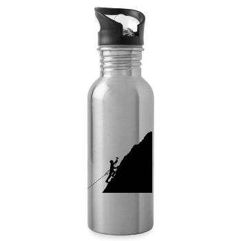 Mountains Alps Mountaineering - Water bottle with straw - silver - Right