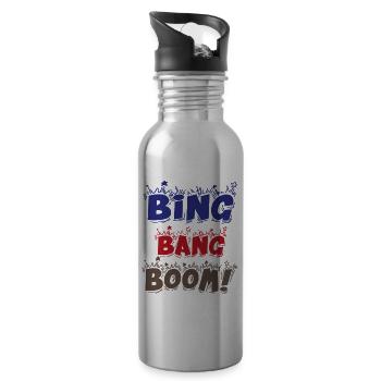 BING BANG BOOM - Gourde avec paille intégrée - argent clair - Droite
