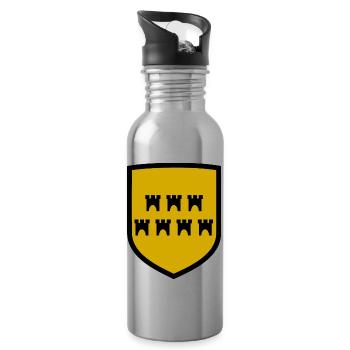 Das Siebenbürger Wappen - Trinkflasche mit integriertem Trinkhalm - Lightsilver - Rechts